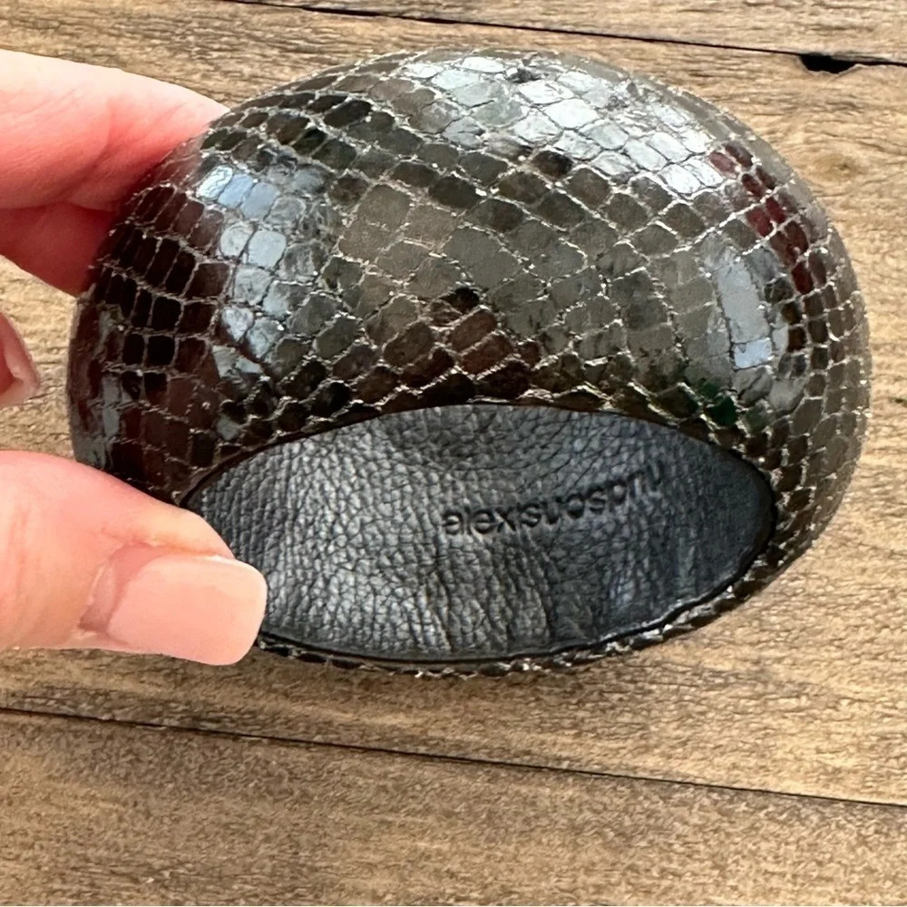 Alexis‎ Hudson Black Snakeskin Leather Bangle Bracelet